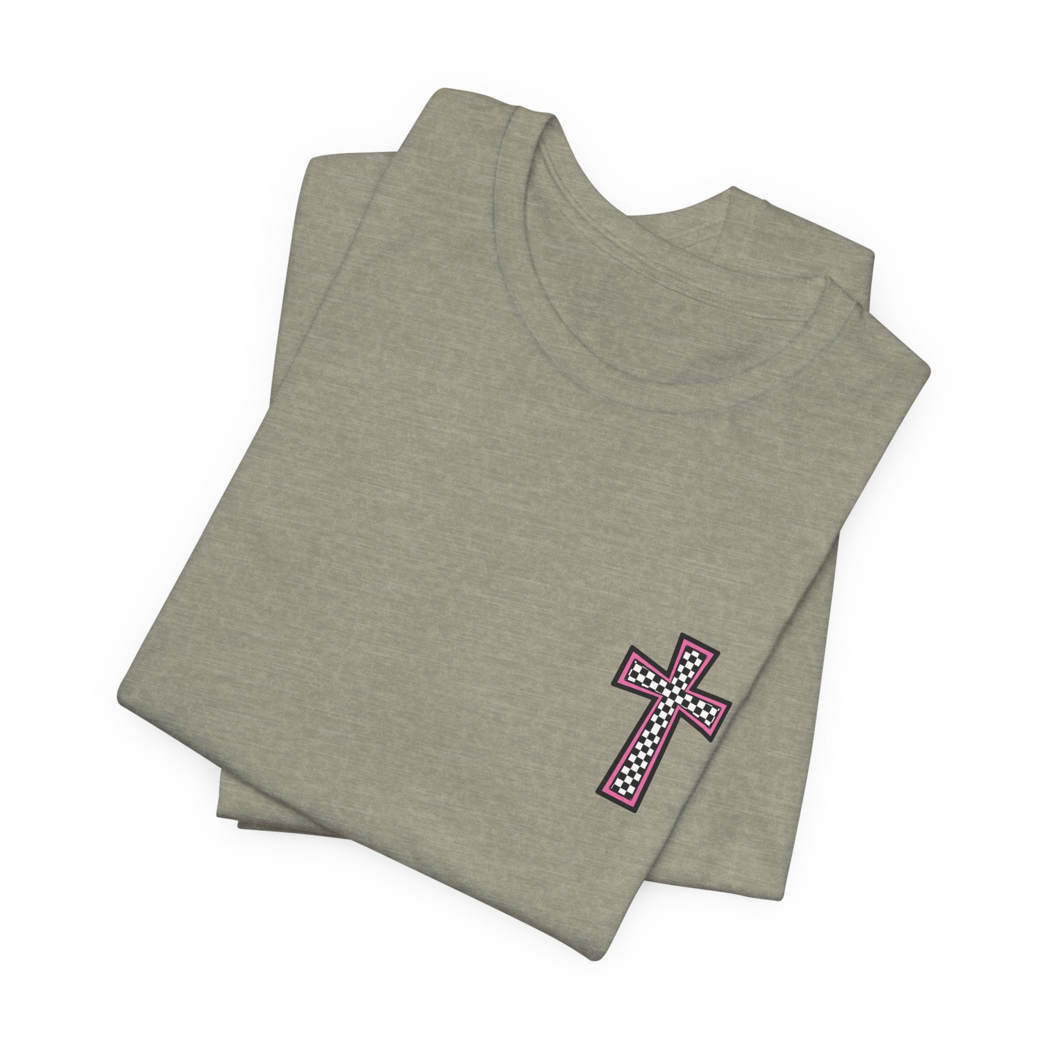Step Into Jesus Checkered Sneakers Faith Women's Graphic T-Shirt