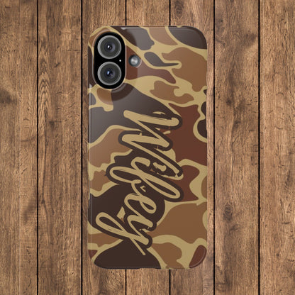 Camouflage Duck Waterfowl Slim IPhone Case - 'Wifey' Design