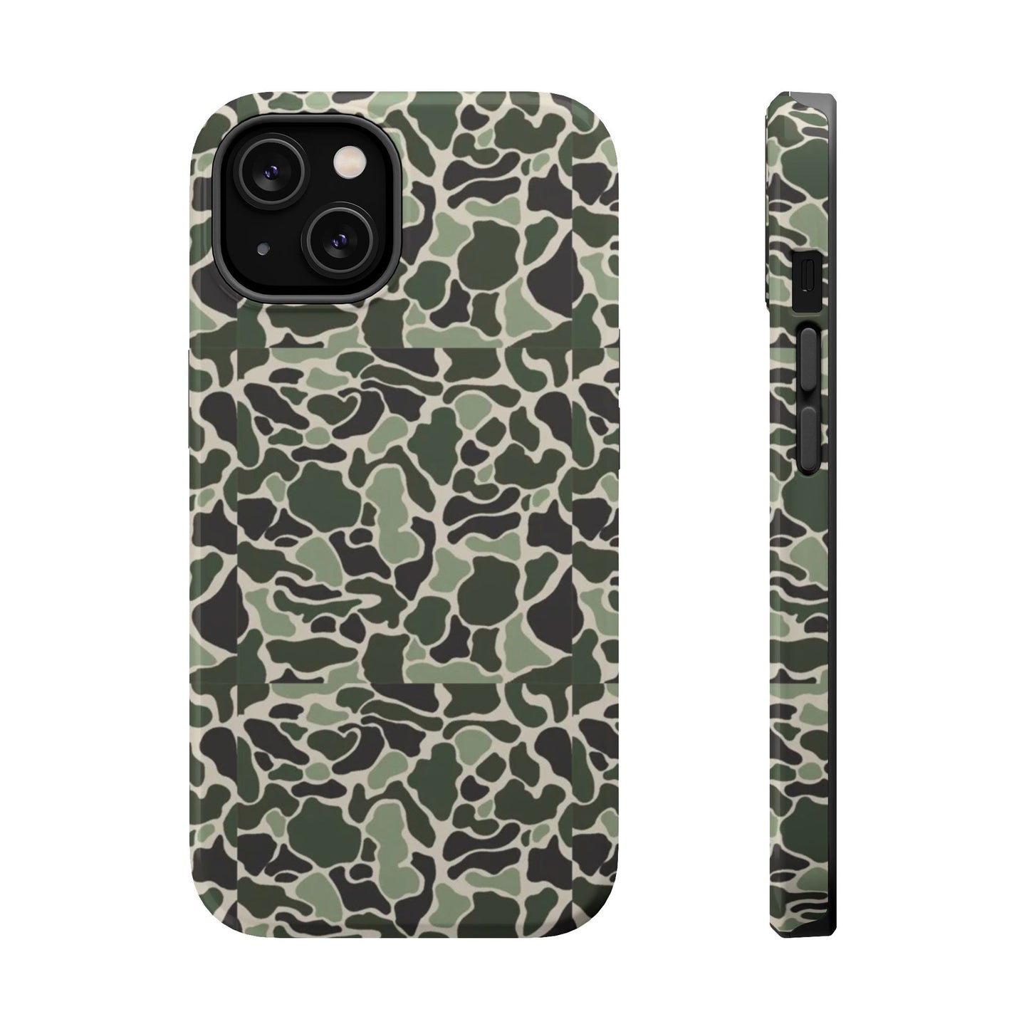 Green Old School Camo Tough Magnetic iPhone Case