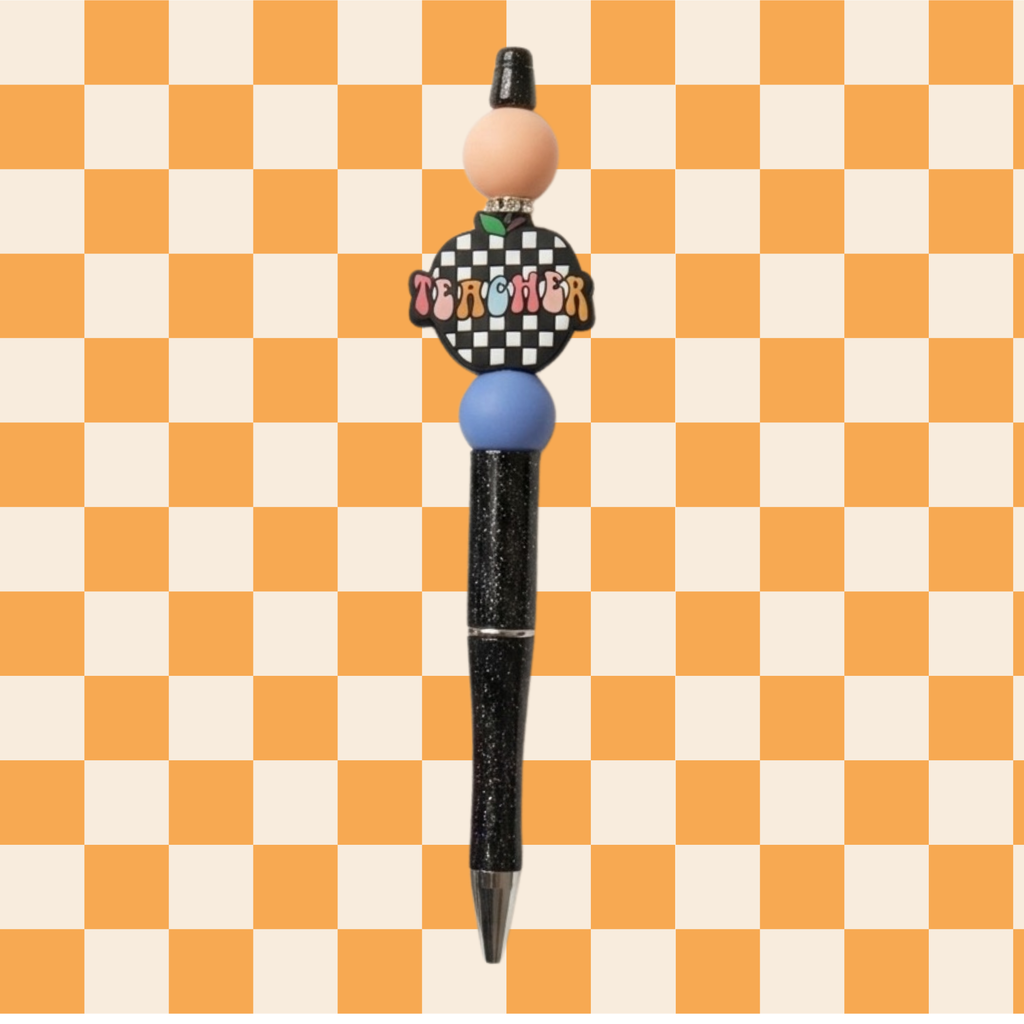 Handmade Silicone Beaded Pen Set for Teachers - Set of 2 - Teacher Appreciation Gift