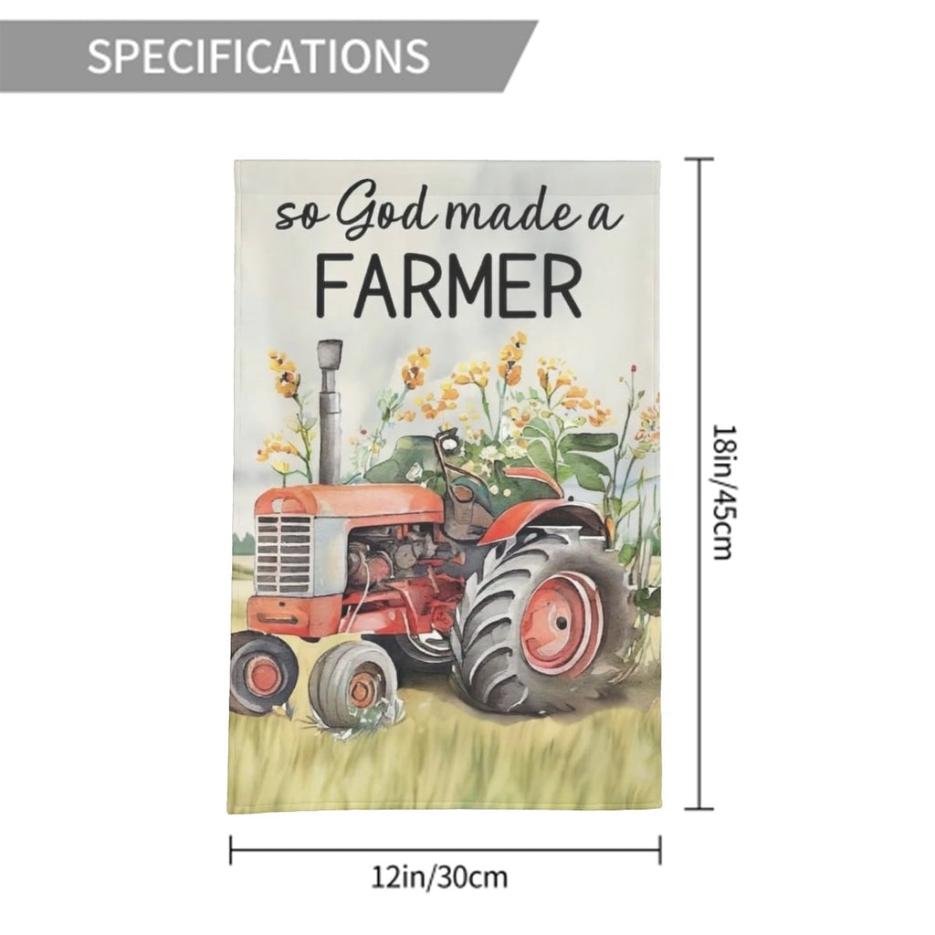 God Made A Farmer Lightweight Outdoor Garden Flag Yard Decorations