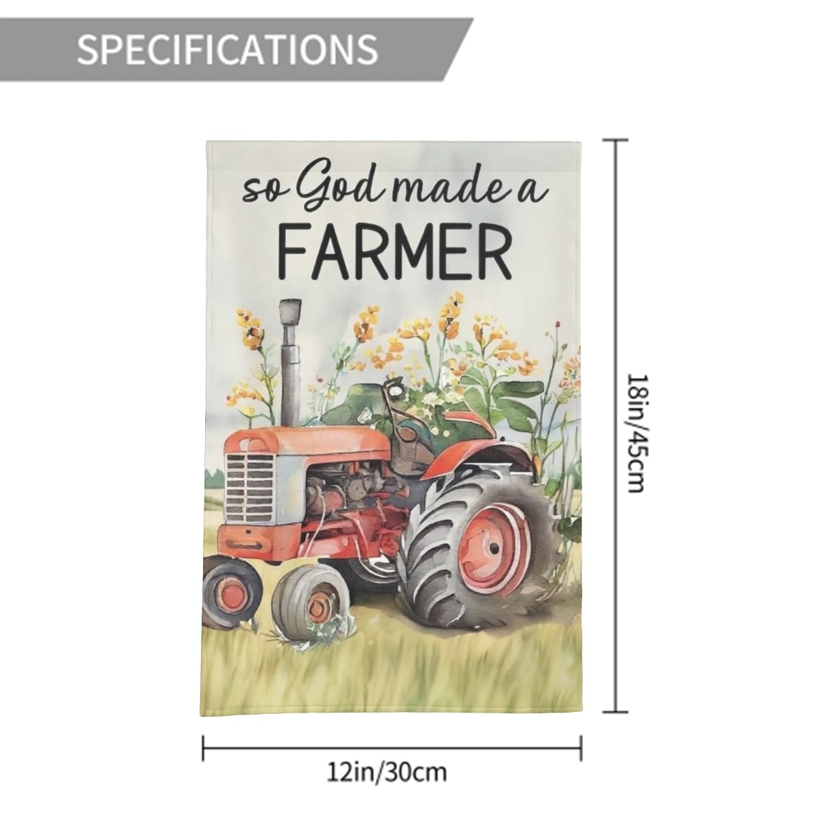 God Made A Farmer Lightweight Outdoor Garden Flag Yard Decorations