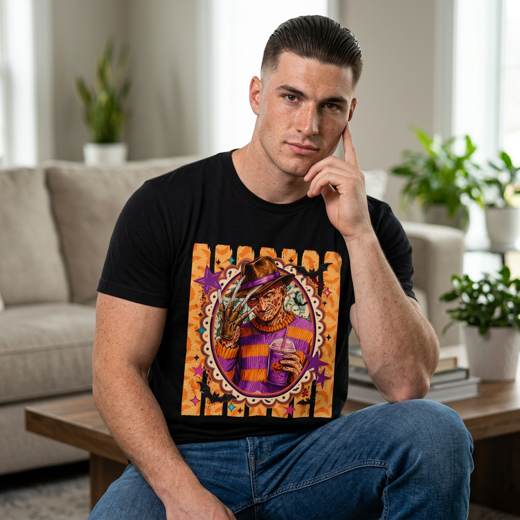 Spooky Horror Character Tees | Retro 80s-90s Slasher Movie Halloween Unisex Jersey Short Sleeve Tees