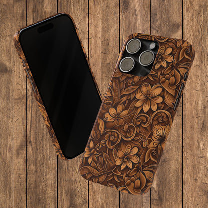 Tooled Leather Western Slim iPhone Case