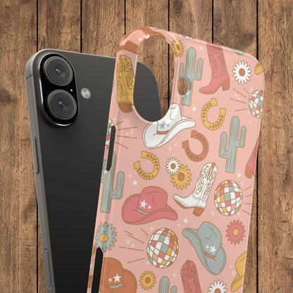 Disco Cowgirl Pink Slim iPhone Case