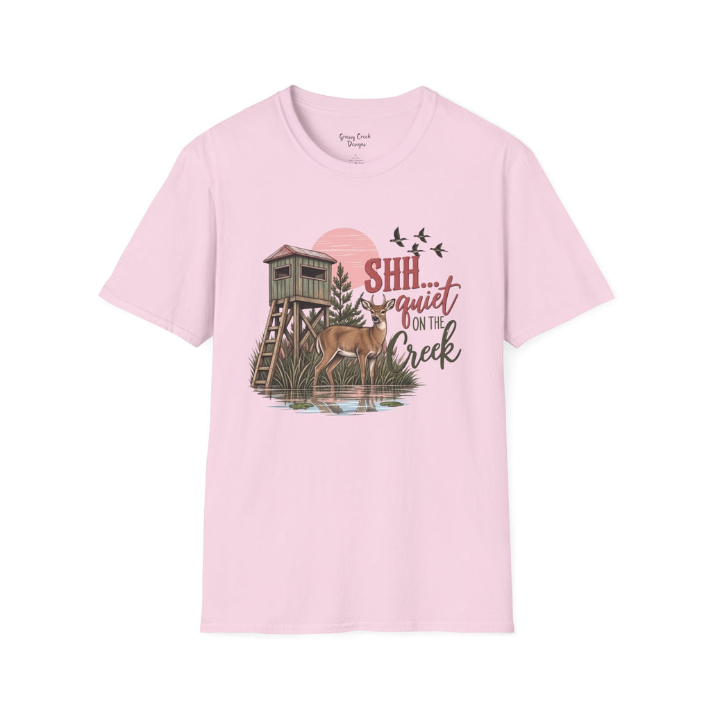 Shh Quiet On The Creek Women's Deer Hunting Graphic T-Shirt
