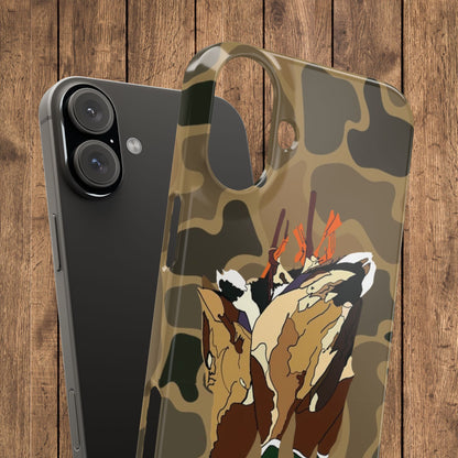 Old Skool Camouflage Mallard Duck Hanging Hunting Slim iPhone Case