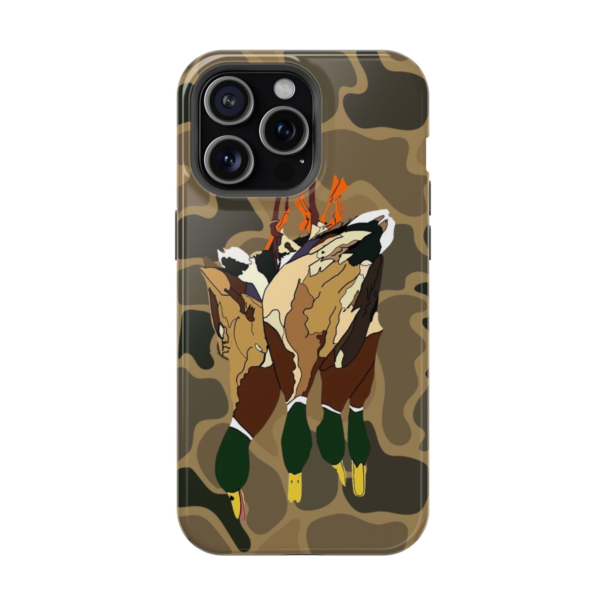 Old School Camouflage Mallard Duck Hanging Hunting Tough Magnetic iPhone Case