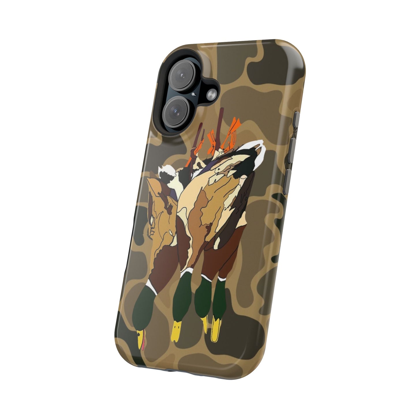 Old School Camouflage Mallard Duck Hanging Hunting Tough Magnetic iPhone Case