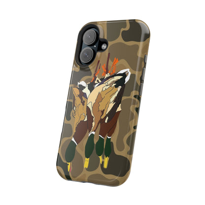 Old School Camouflage Mallard Duck Hanging Hunting Tough Magnetic iPhone Case
