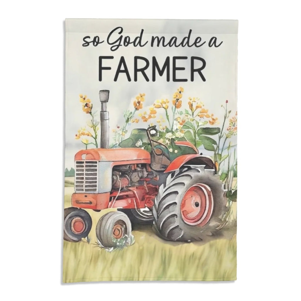 God Made A Farmer Lightweight Outdoor Garden Flag Yard Decorations