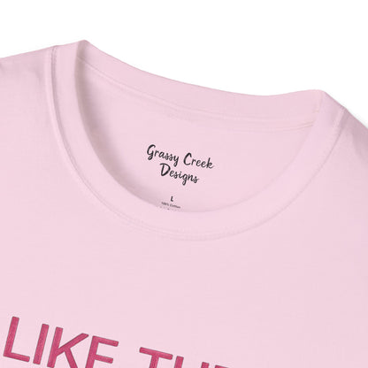 I Like Them Real Thick & Sprucey Christmas Tree Unisex Softstyle T-Shirt