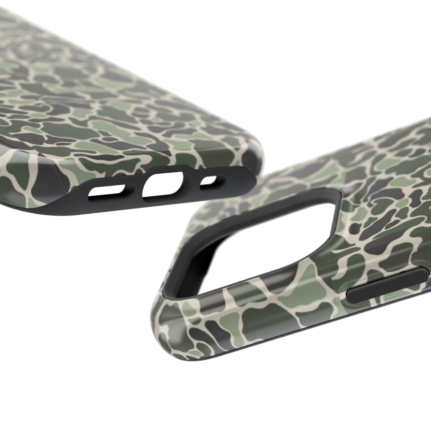 Green Old School Camo Tough Magnetic iPhone Case