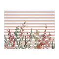 Dusty Rose Garden Stripes Velveteen Microfiber Baby Blanket