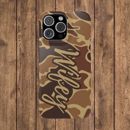 Camouflage Duck Waterfowl Slim IPhone Case - 'Wifey' Design