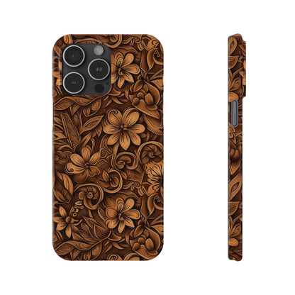 Tooled Leather Western Slim iPhone Case