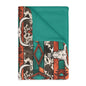 Cowhide Canyon Skull Throw Fleece Throw Blanket (Two size Options)