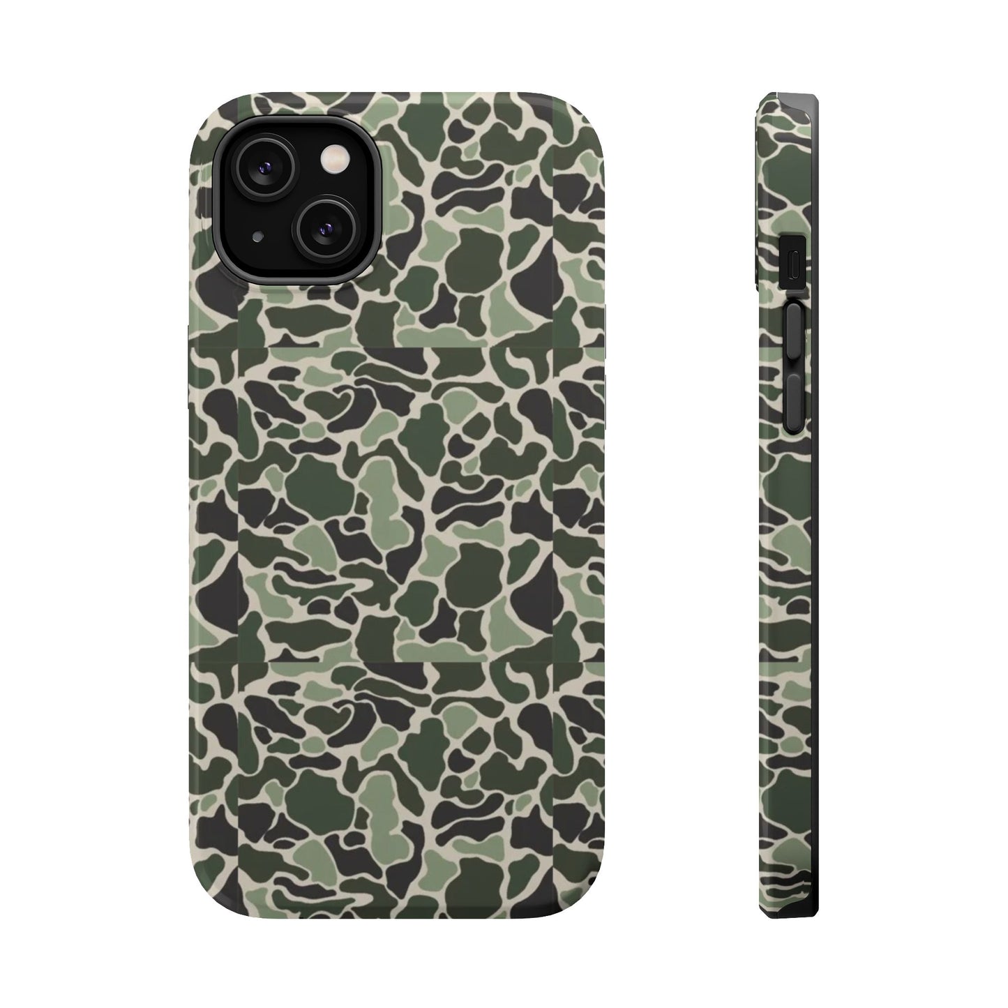 Green Old School Camo Tough Magnetic iPhone Case