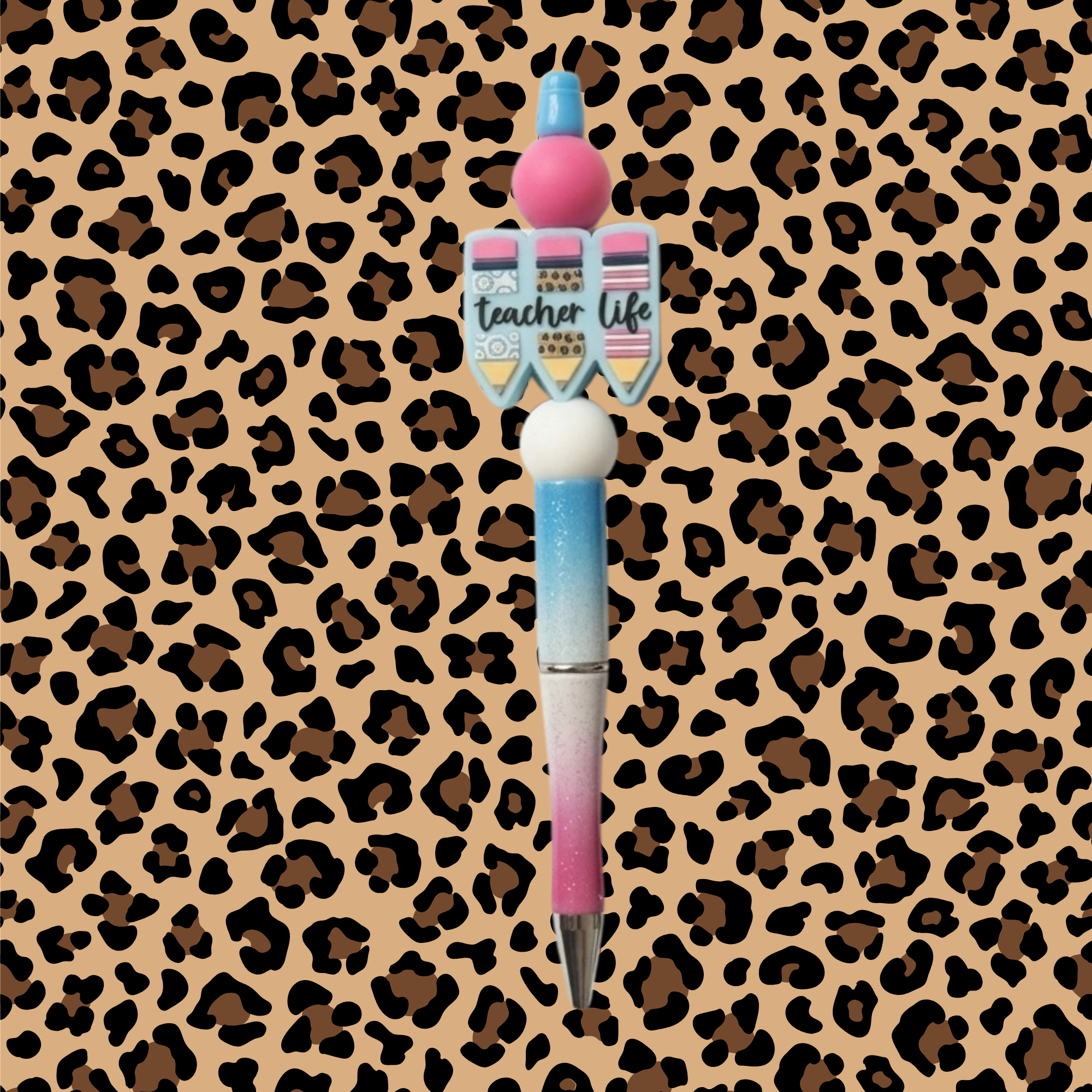 Handmade Silicone Beaded Pen Set for Teachers - Set of 2 - Teacher Appreciation Gift