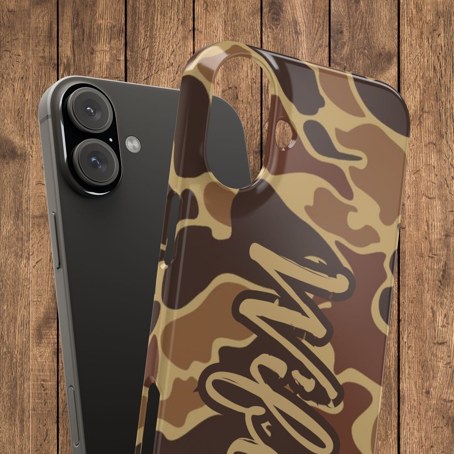 Camouflage Duck Waterfowl Slim IPhone Case - 'Wifey' Design