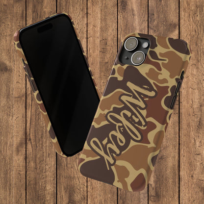 Camouflage Duck Waterfowl Slim IPhone Case - 'Wifey' Design