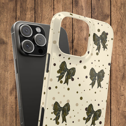 Bottomland Camouflage Coquette Bows & Polka Dot Slim IPhone Case
