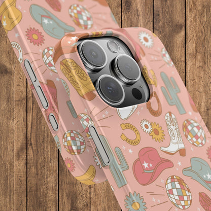 Disco Cowgirl Pink Slim iPhone Case