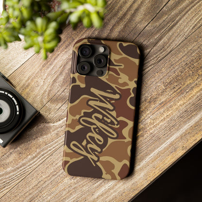 Camouflage Duck Waterfowl Slim IPhone Case - 'Wifey' Design
