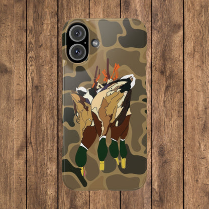 Old Skool Camouflage Mallard Duck Hanging Hunting Slim iPhone Case