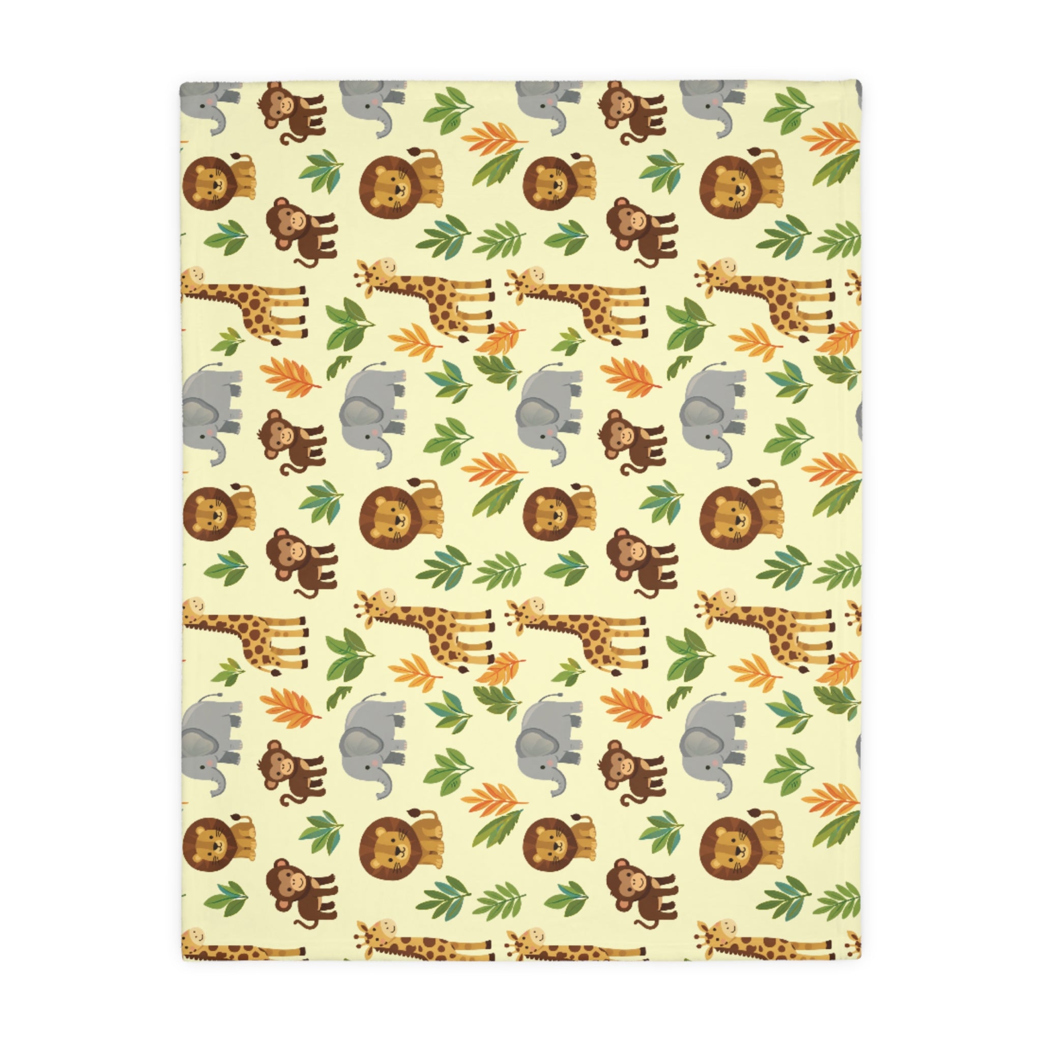 Safari Pals Velveteen Microfiber Baby Blanket