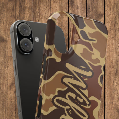 Camouflage Duck Waterfowl Slim IPhone Case - 'Wifey' Design