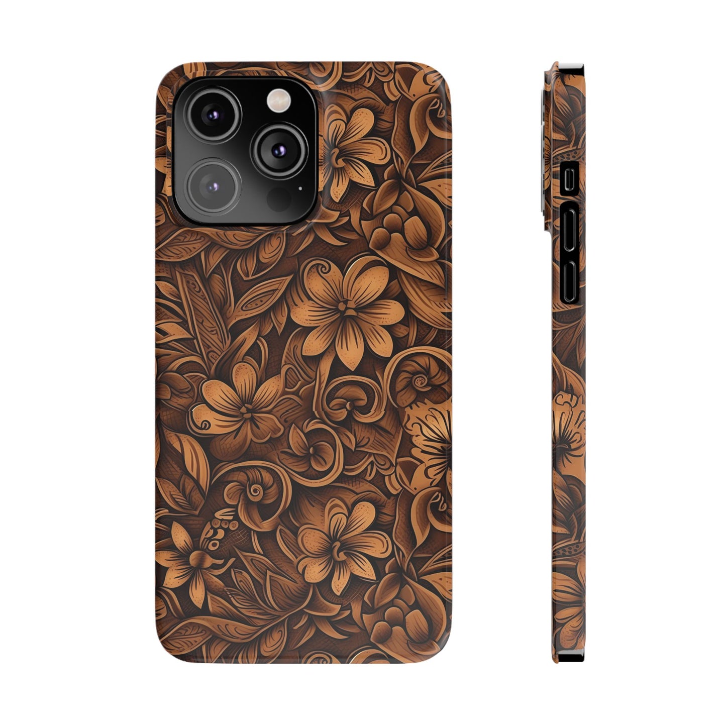 Tooled Leather Western Slim iPhone Case