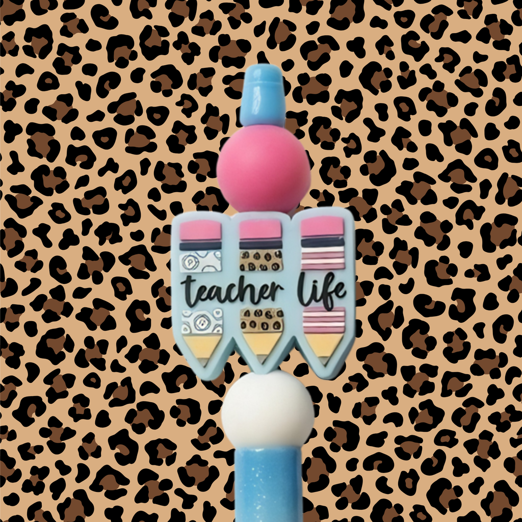 Handmade Silicone Beaded Pen Set for Teachers - Set of 2 - Teacher Appreciation Gift