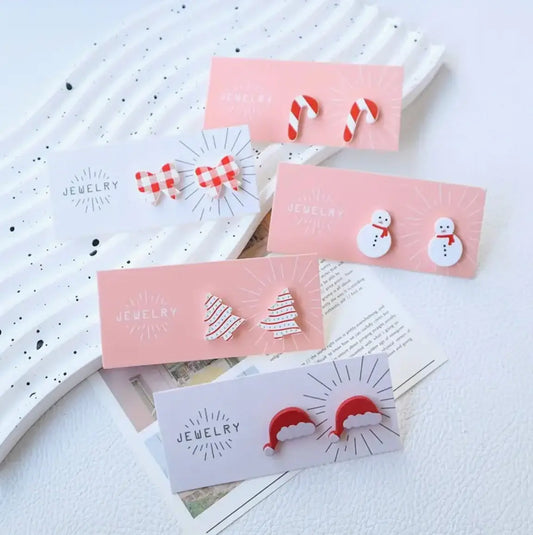 Christmas Tree Cakes Holiday Acrylic Stud Earrings