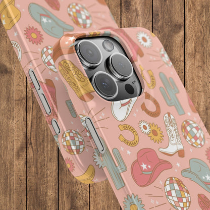 Disco Cowgirl Pink Slim iPhone Case