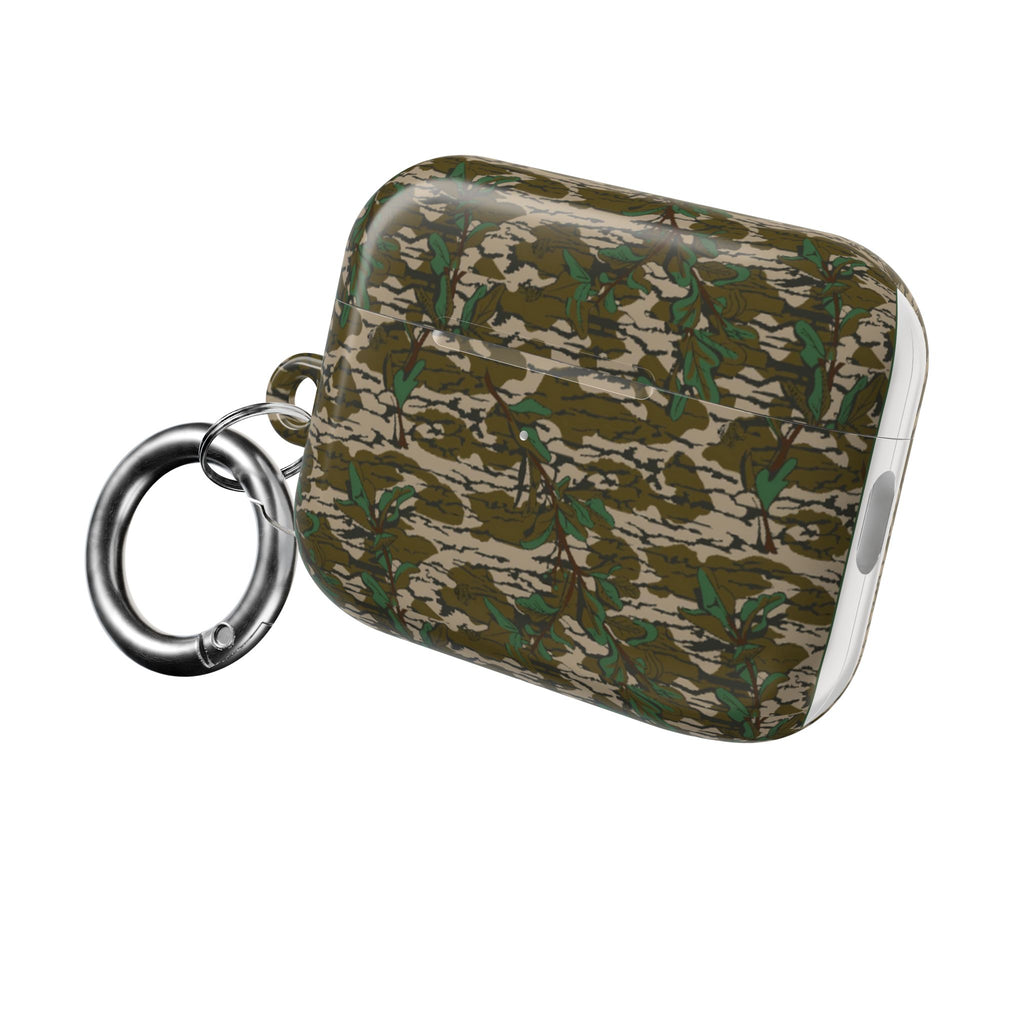 Camouflage Greenleaf AirPod Gen 2 & Pro Gen 2 Cases — Protective Cover with Keyring Loop