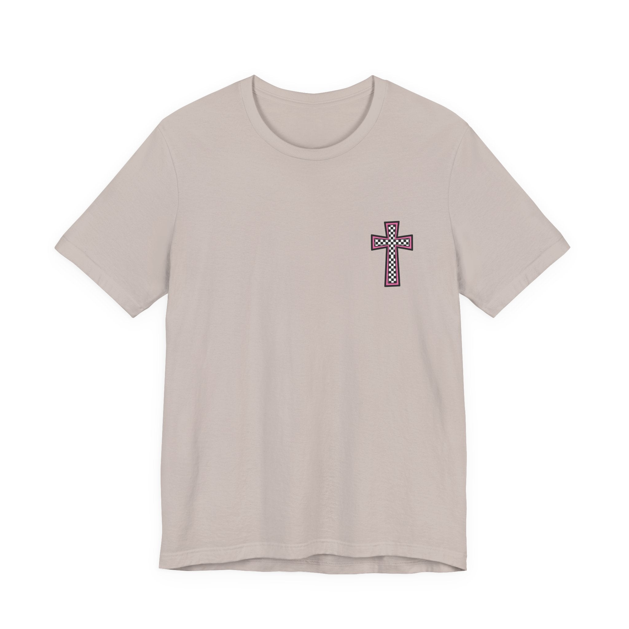 Step Into Jesus Checkered Sneakers Faith Women's Graphic T-Shirt