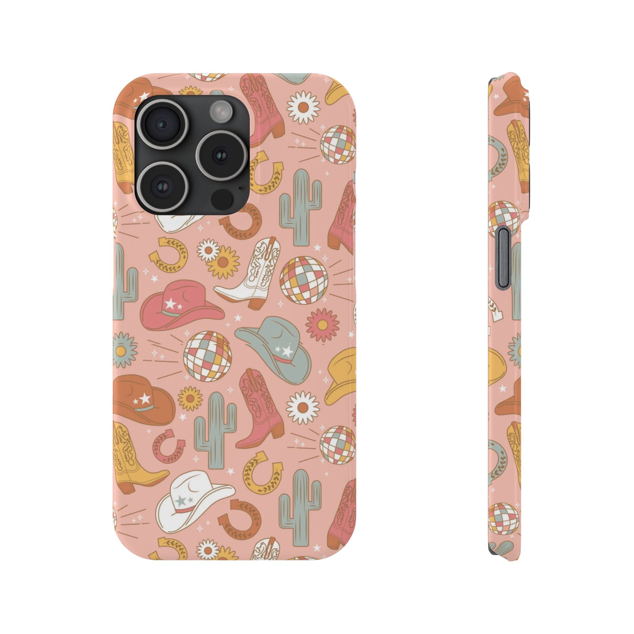 Disco Cowgirl Pink Slim iPhone Case