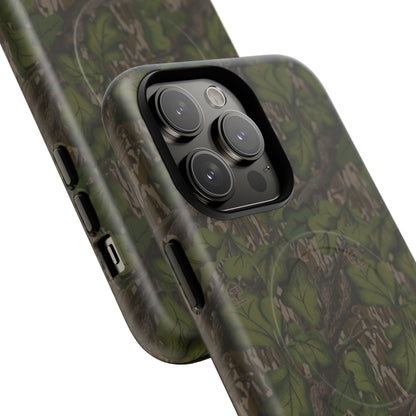 Full Foliage Camouflage Magnetic Impact-Resistant Phone Case for Apple iPhone Models