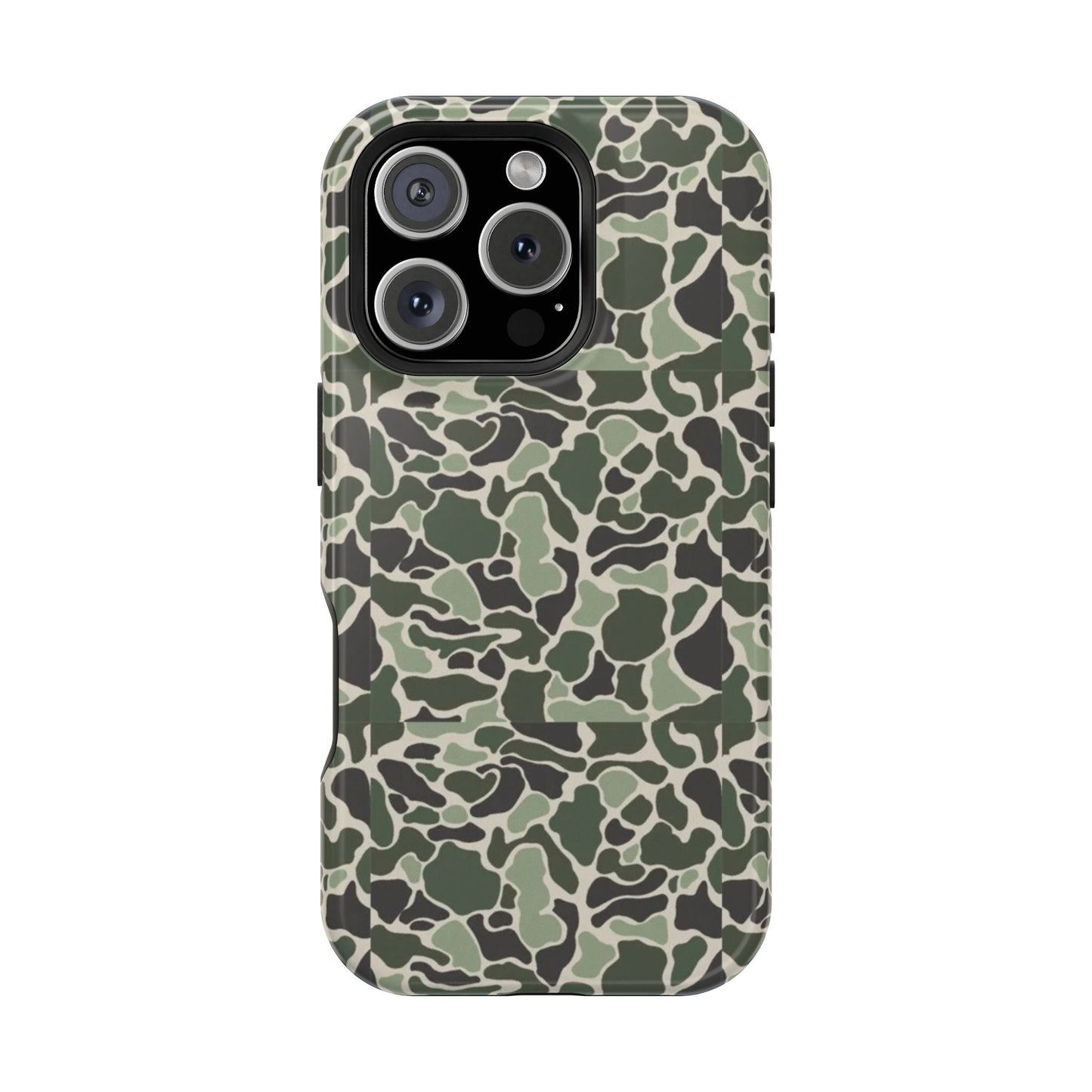 Green Old School Camo Tough Magnetic iPhone Case