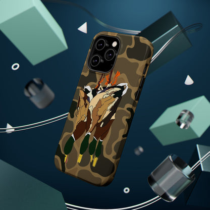 Old School Camouflage Mallard Duck Hanging Hunting Tough Magnetic iPhone Case