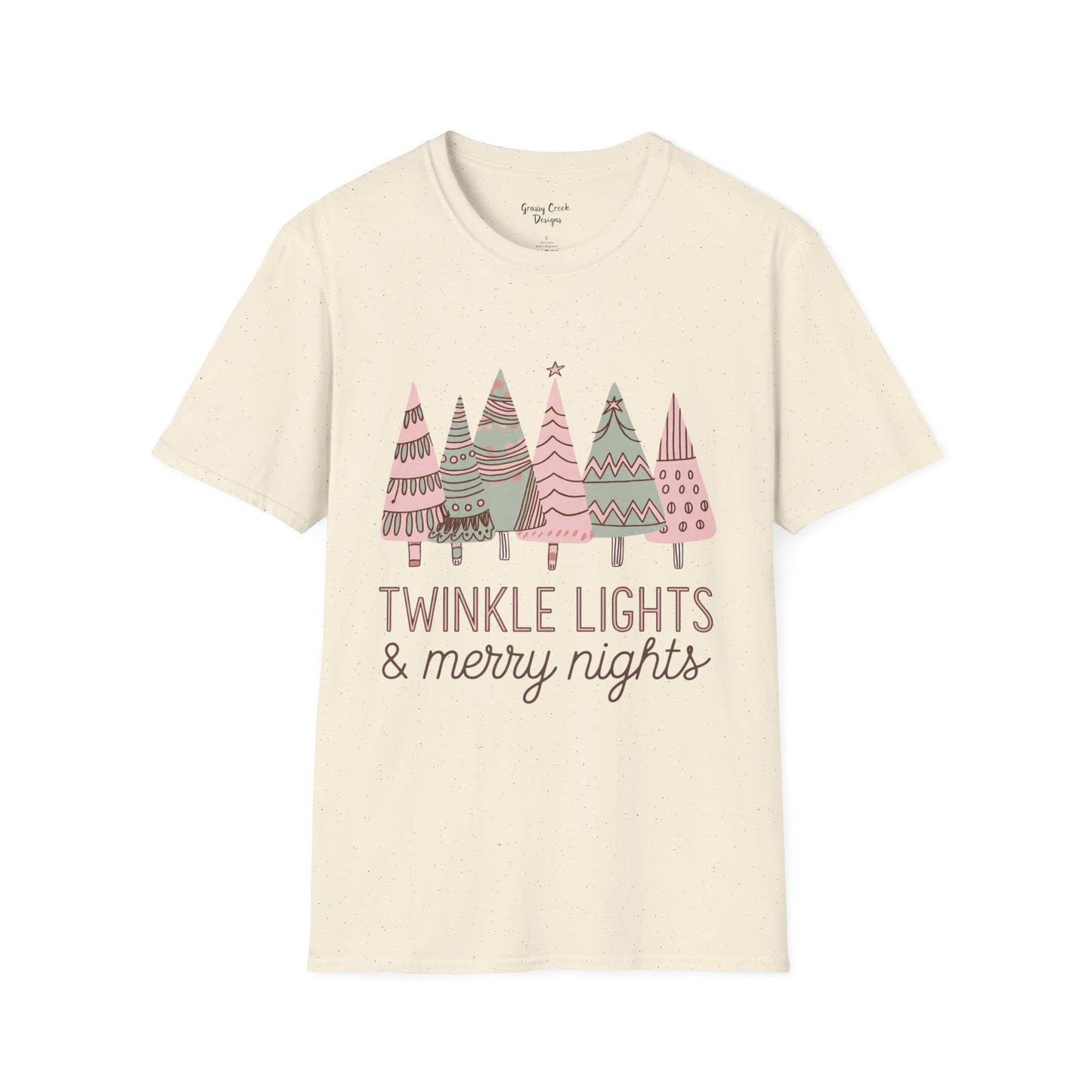 Twinkle Lights & Merry Nights Christmas Graphic T-Shirt