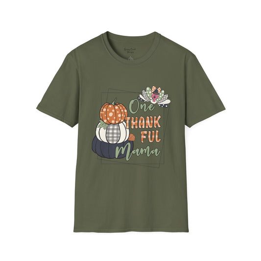 Thankful Mama Pumpkin Thanksgiving Women’s Graphic T-Shirt