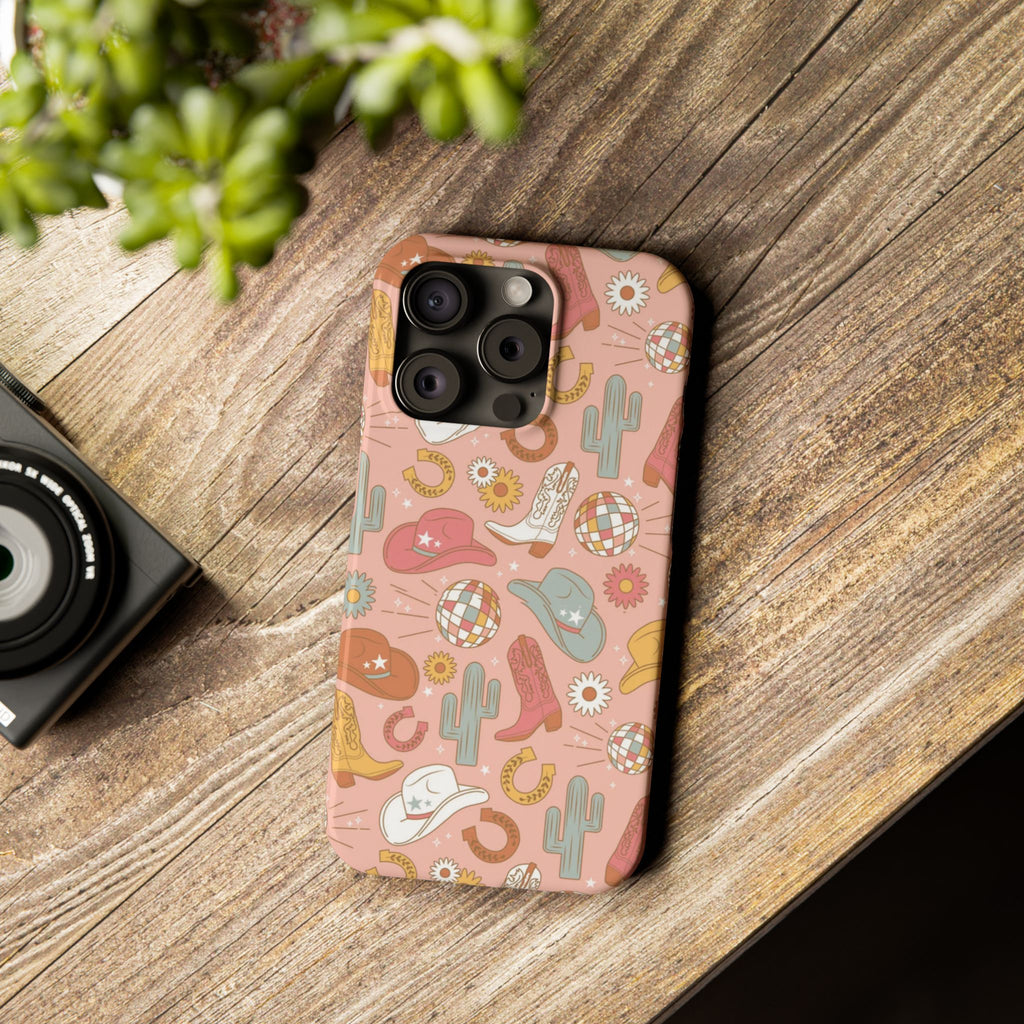 Disco Cowgirl Pink Slim iPhone Case