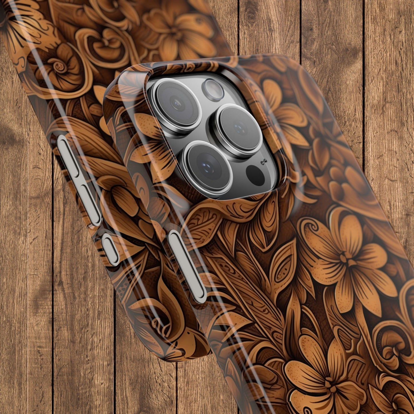 Tooled Leather Western Slim iPhone Case