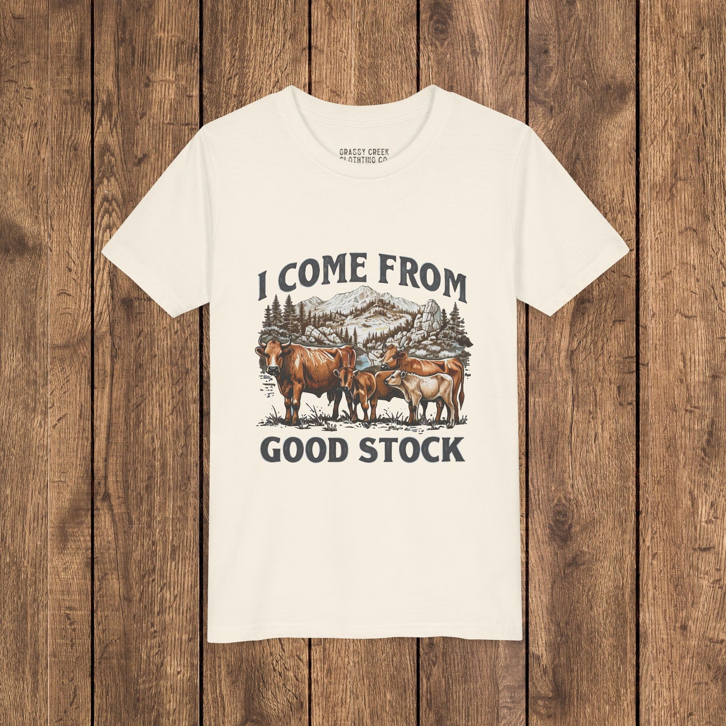 I Come From Good Stock Cow Youth Graphic Tee