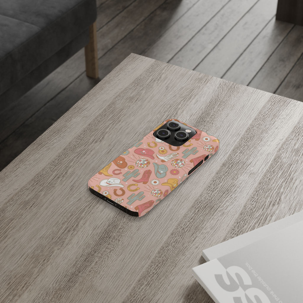 Disco Cowgirl Pink Slim iPhone Case