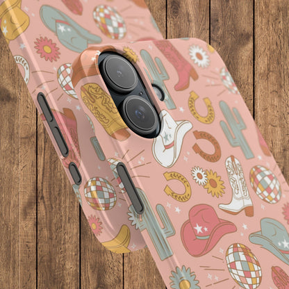 Disco Cowgirl Pink Slim iPhone Case
