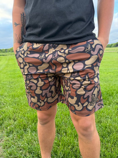 Whitetail Co. Hunt Camp Shorts Old Dark Camo