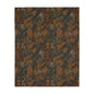 Fall Foliage Camouflage Fleece Throw Blanket (Two size Options)